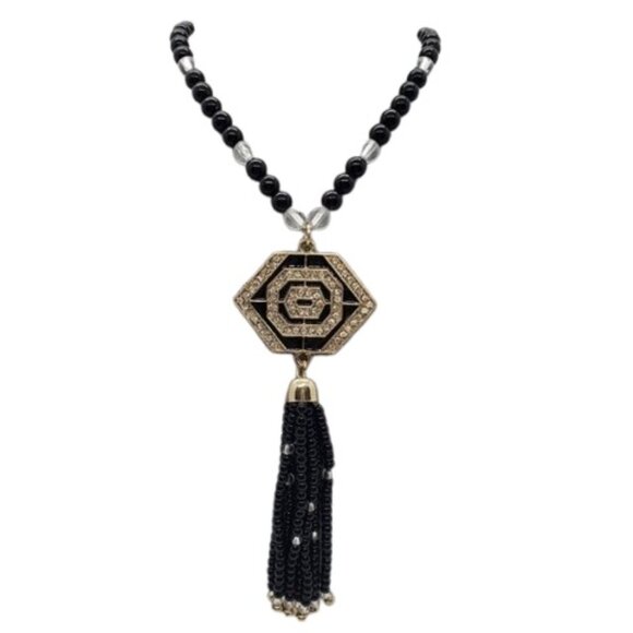 AVON NWT PAULA ABDUL ART DECO TASSEL NECKLACE - Picture 4 of 4